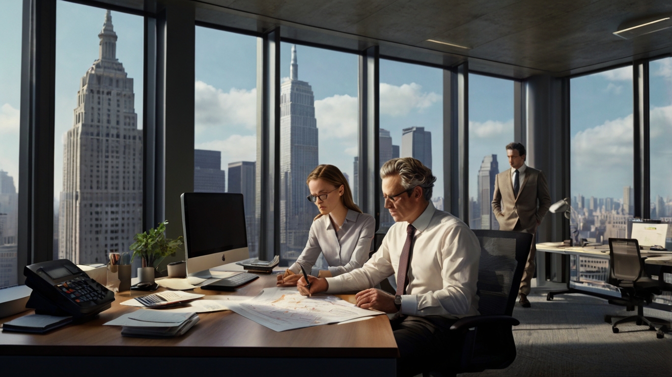 Professionnels d'audit financier en réunion